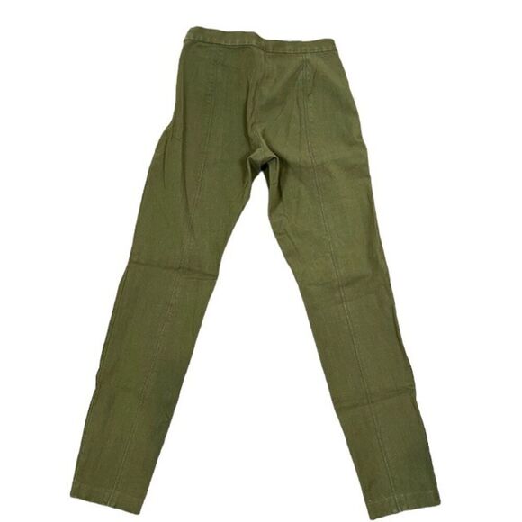 Banana Republic Devon Olive Green Flat Stretch Seamed Legging Side Zip Size 0 - Picture 8 of 12